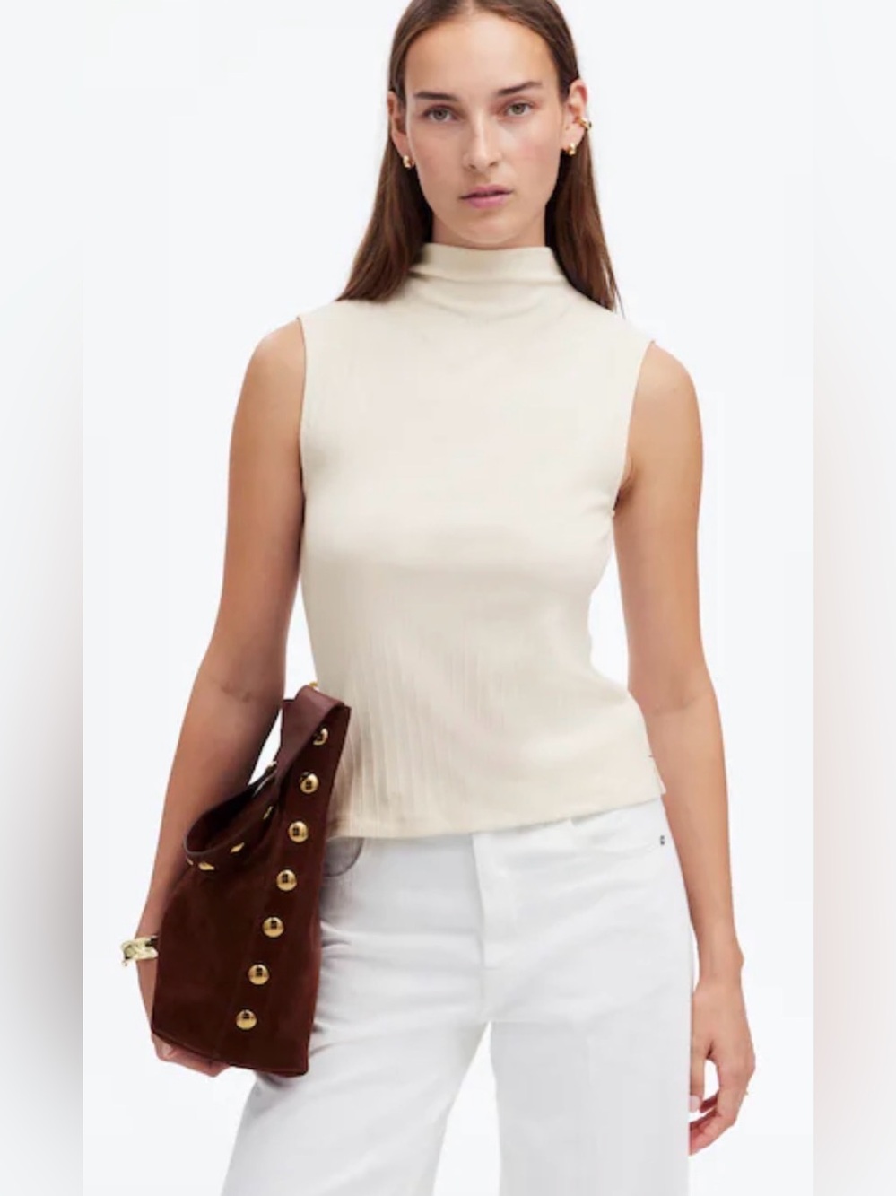 NWT MADEWELL Ribbed Mock-neck Tank size women’s XXLARGE